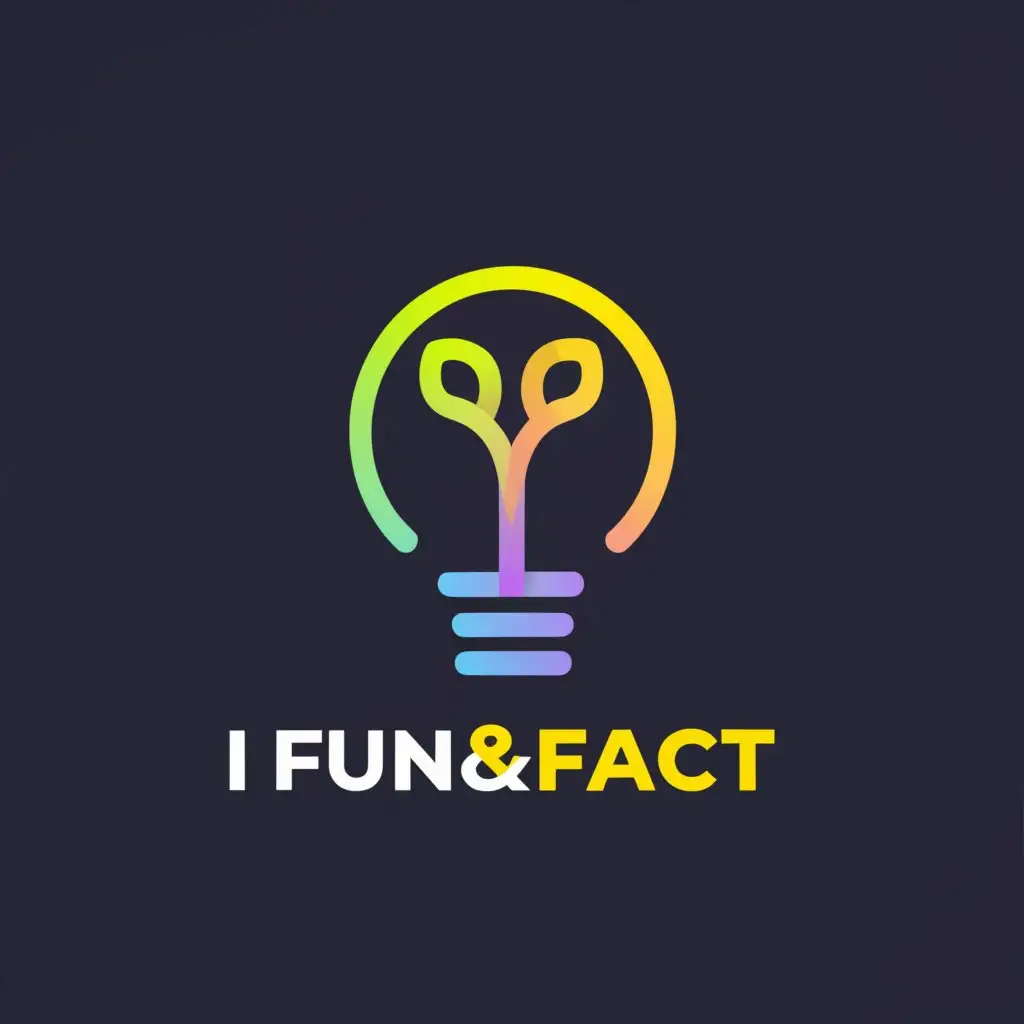 a logo design,with the text "I Fun&Fact", main symbol:brilliant, idea, lamp, fun,Moderate,clear background