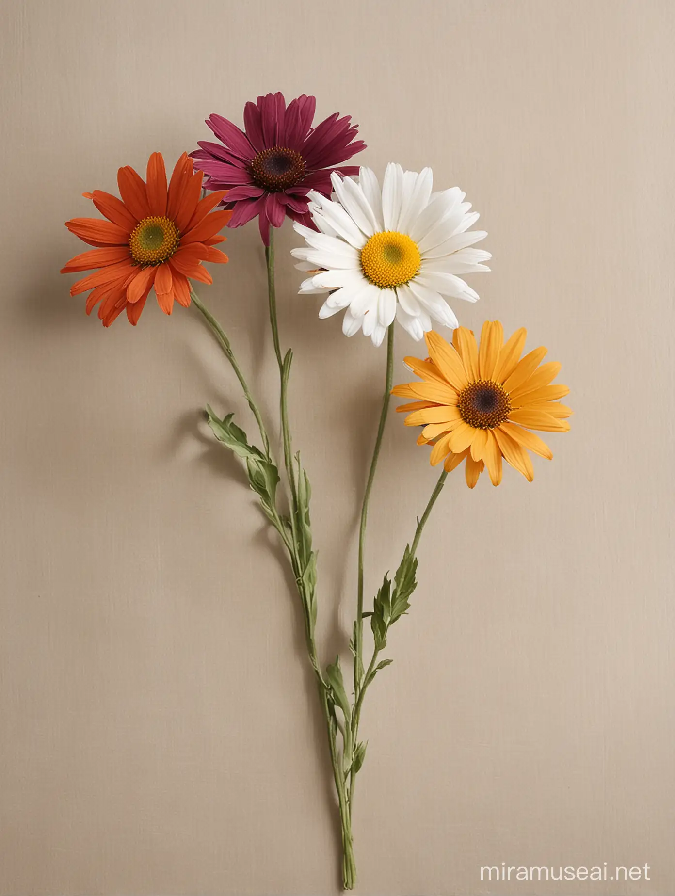 Vibrant MultiColored Daisy in a Stylish Decorative Setting