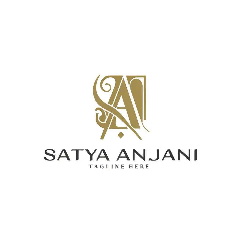 a logo design,with the text "satya anjani", main symbol:SA,Moderate,clear background