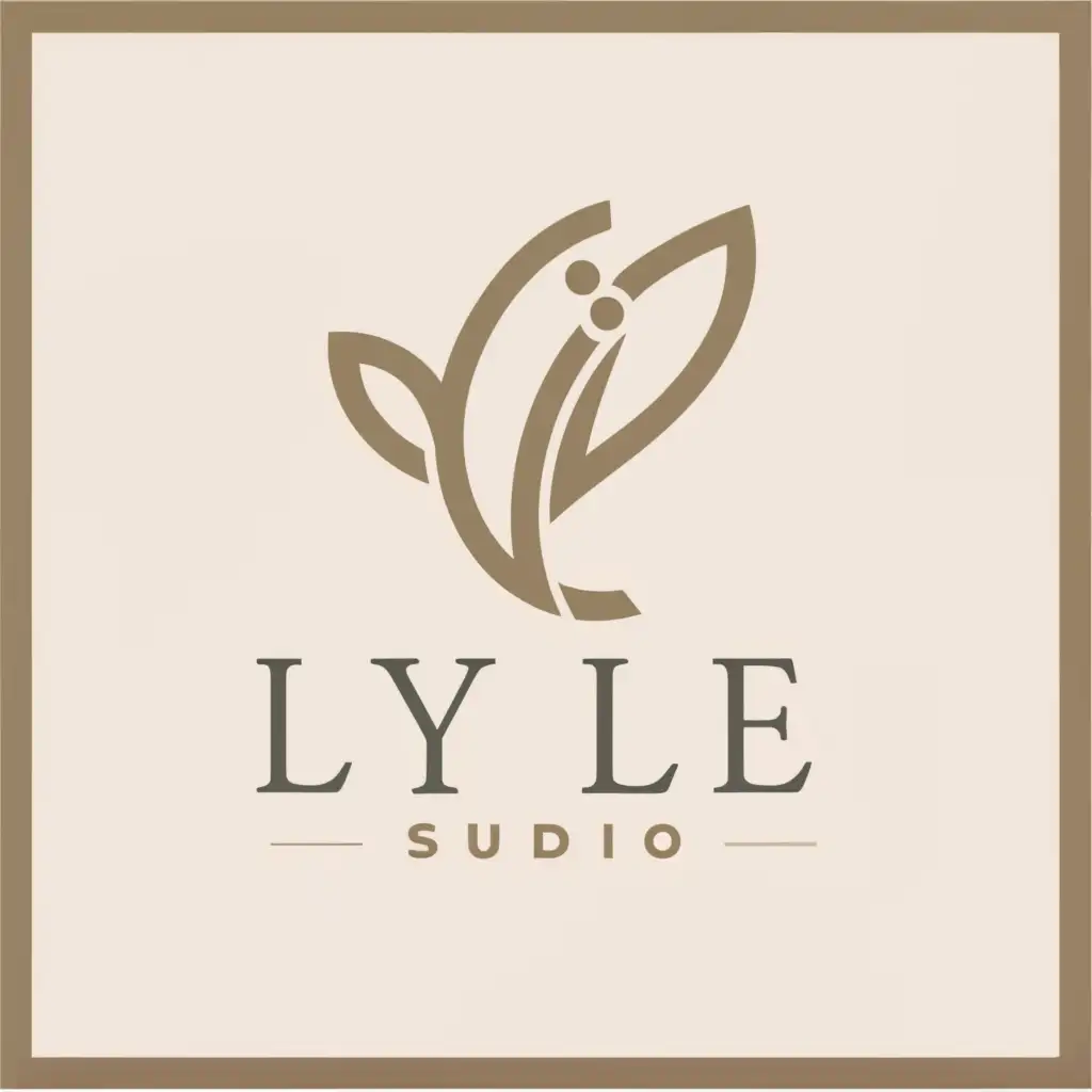 LOGO-Design-For-LYLE-Studio-Elegant-Letter-L-with-Lily-Petal-Accent-on-Clear-Background