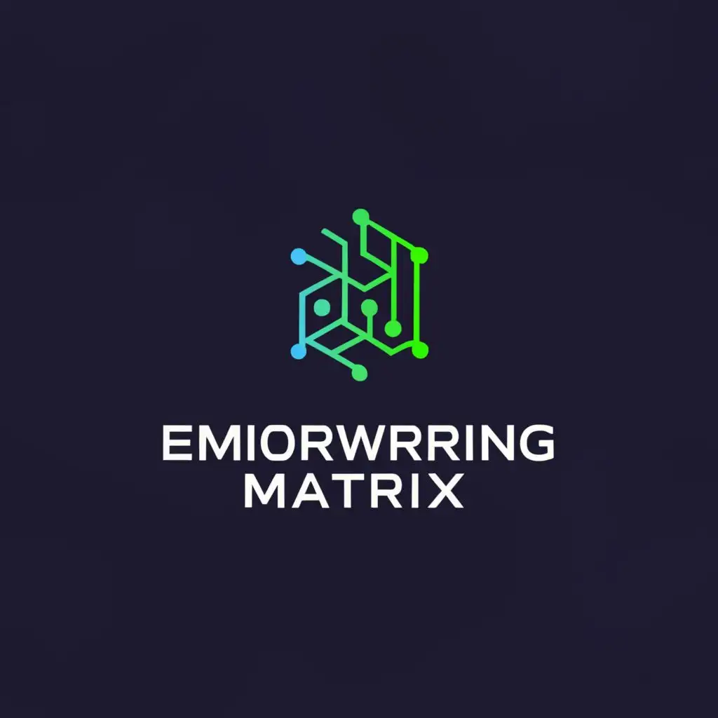 a logo design,with the text "Empowering Matrix", main symbol:matrix,Moderate,be used in Technology industry,clear background