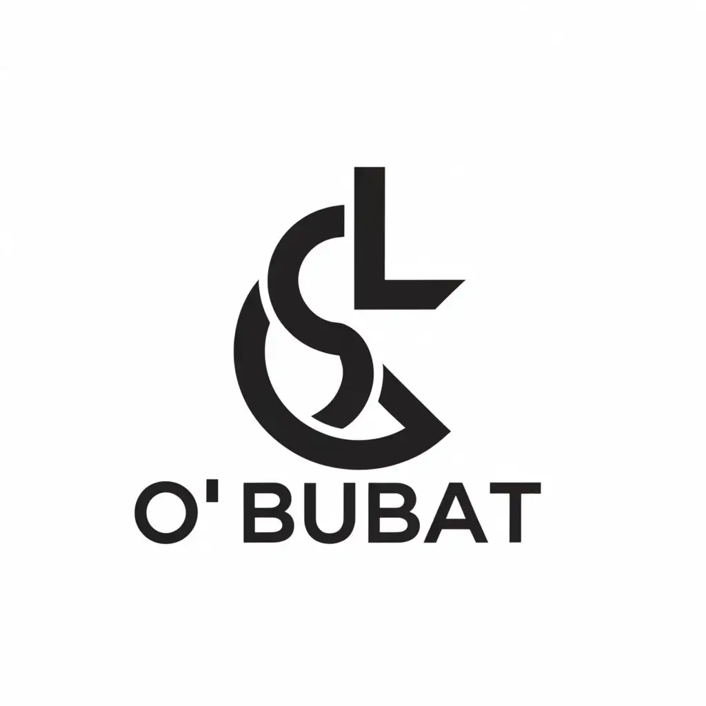 a logo design,with the text "O' bubat", main symbol:B letter,Minimalistic,clear background