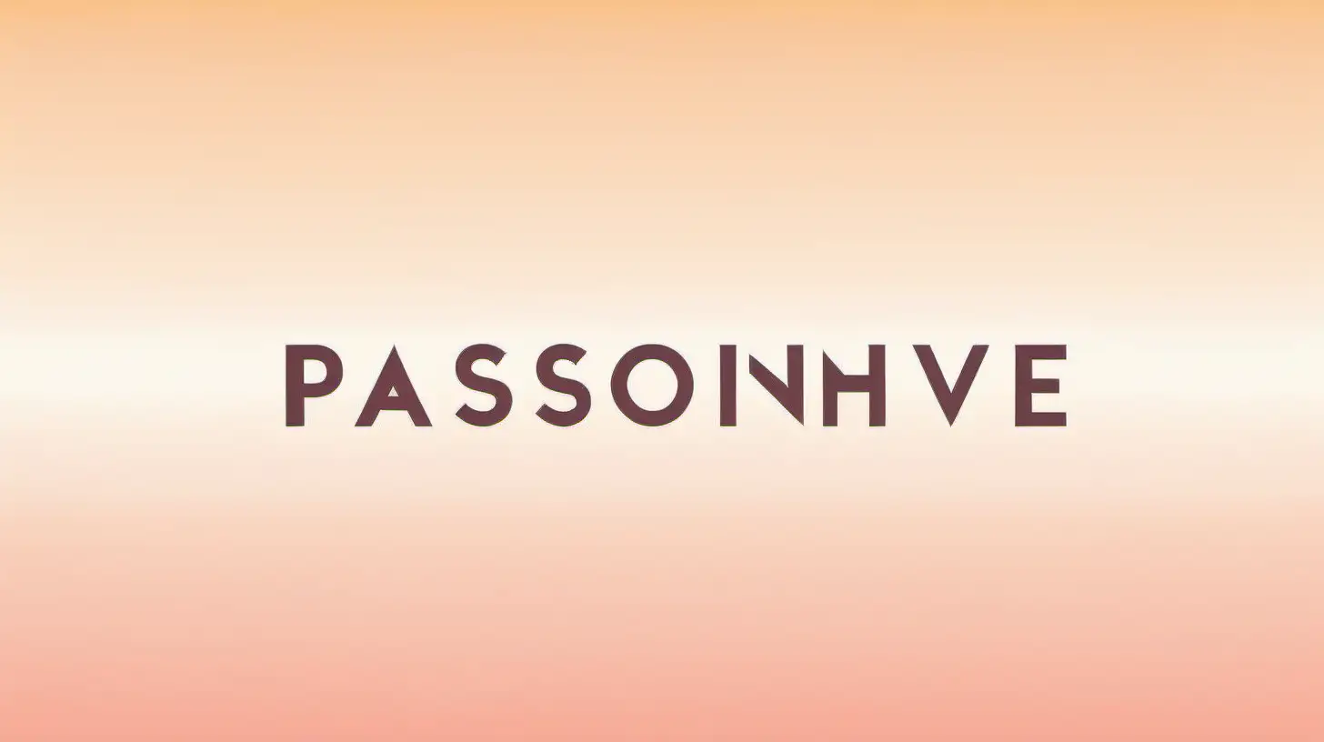 A minimalist, modern banner/cover design showcasing the name "PASSIONHIVE" in a sleek, sans-serif font, set against a soft gradient background of warm pastel colors, ultra-high quality, clean lines, 2048 X 1152 pixels, horizontal orientation, simple, elegant, professional --s 150 --ar 16:9 --c 0