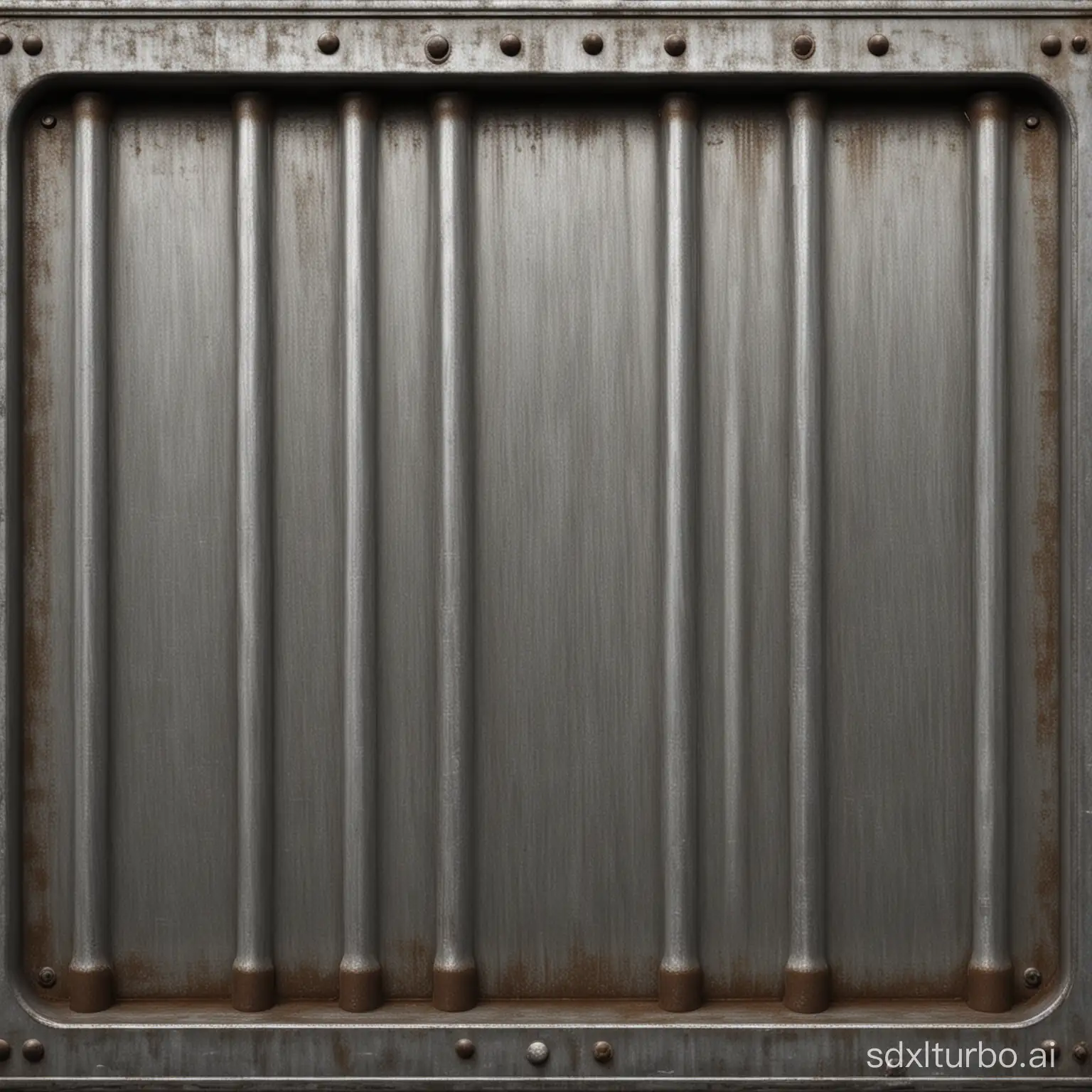 a metal plate with pipes texture