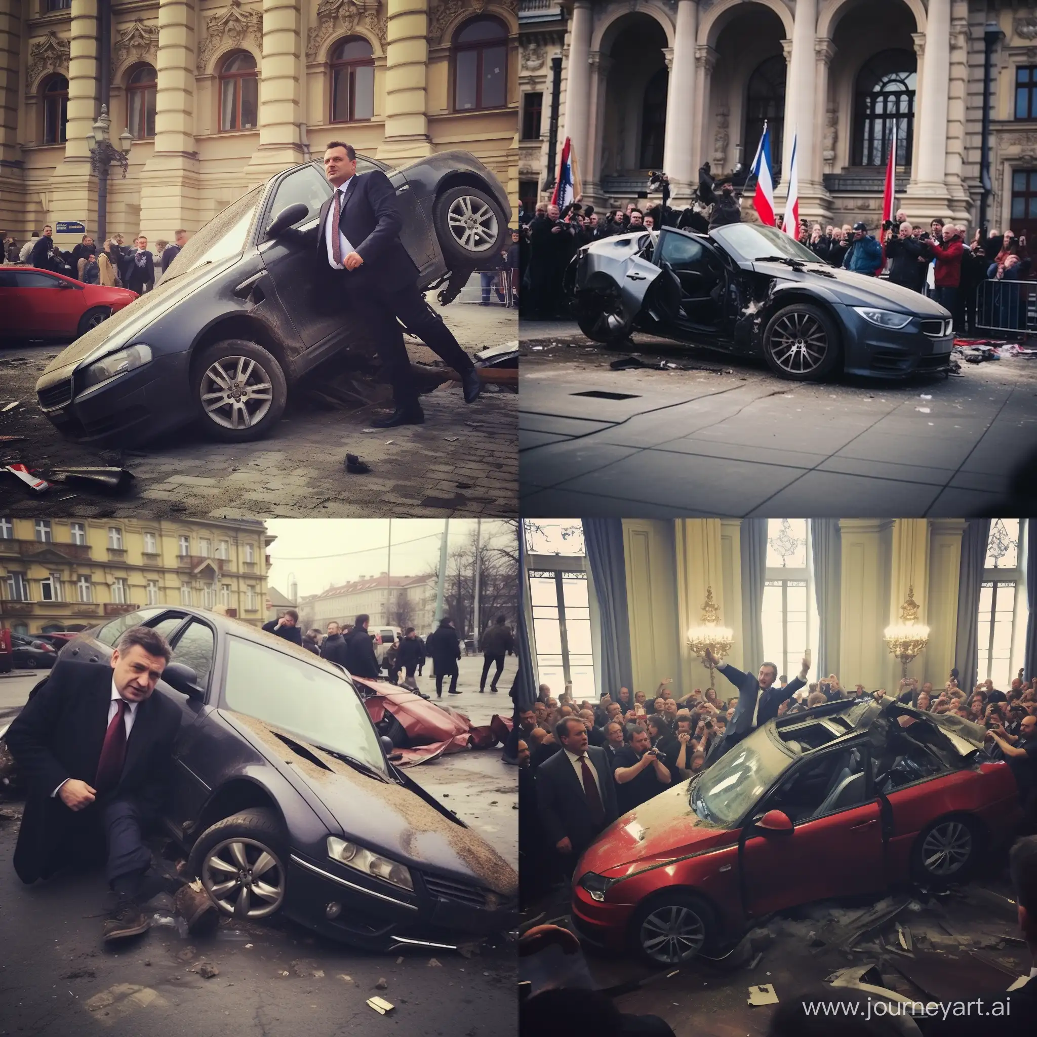 Slovak-Head-of-Parliament-Car-Crash-Photorealistic-Collision