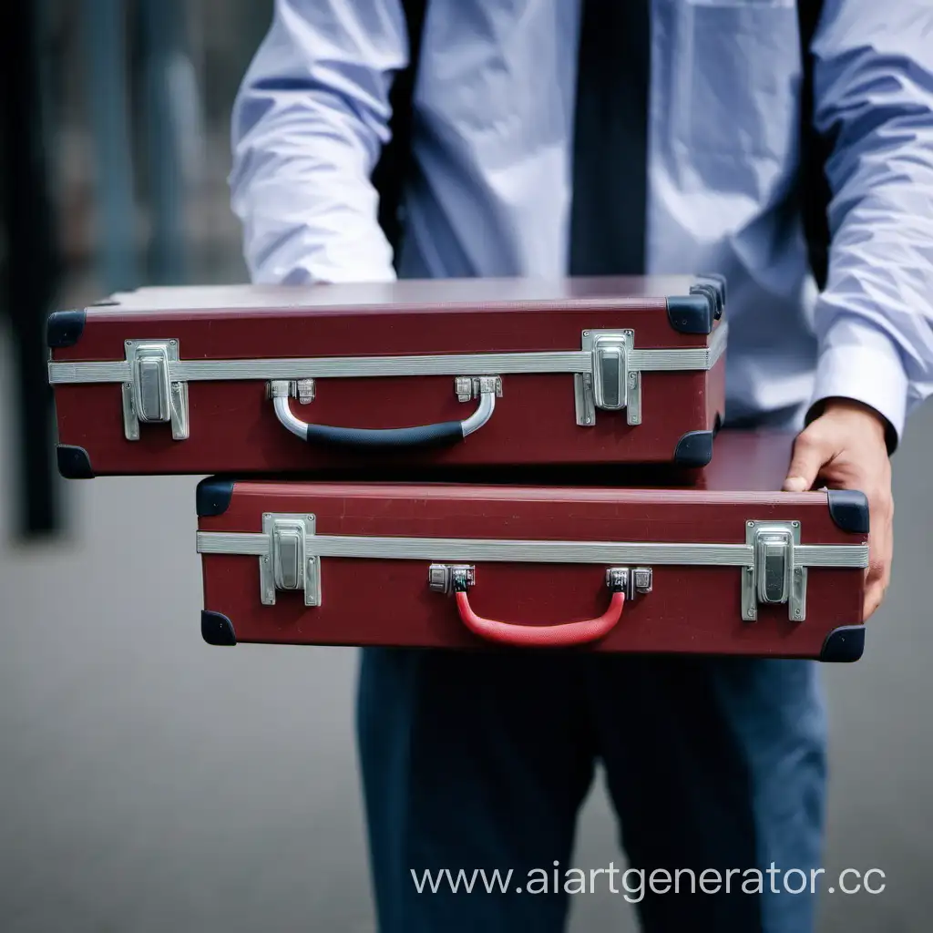 Person-Holding-Cases-Businessman-with-Briefcases-in-Urban-Setting