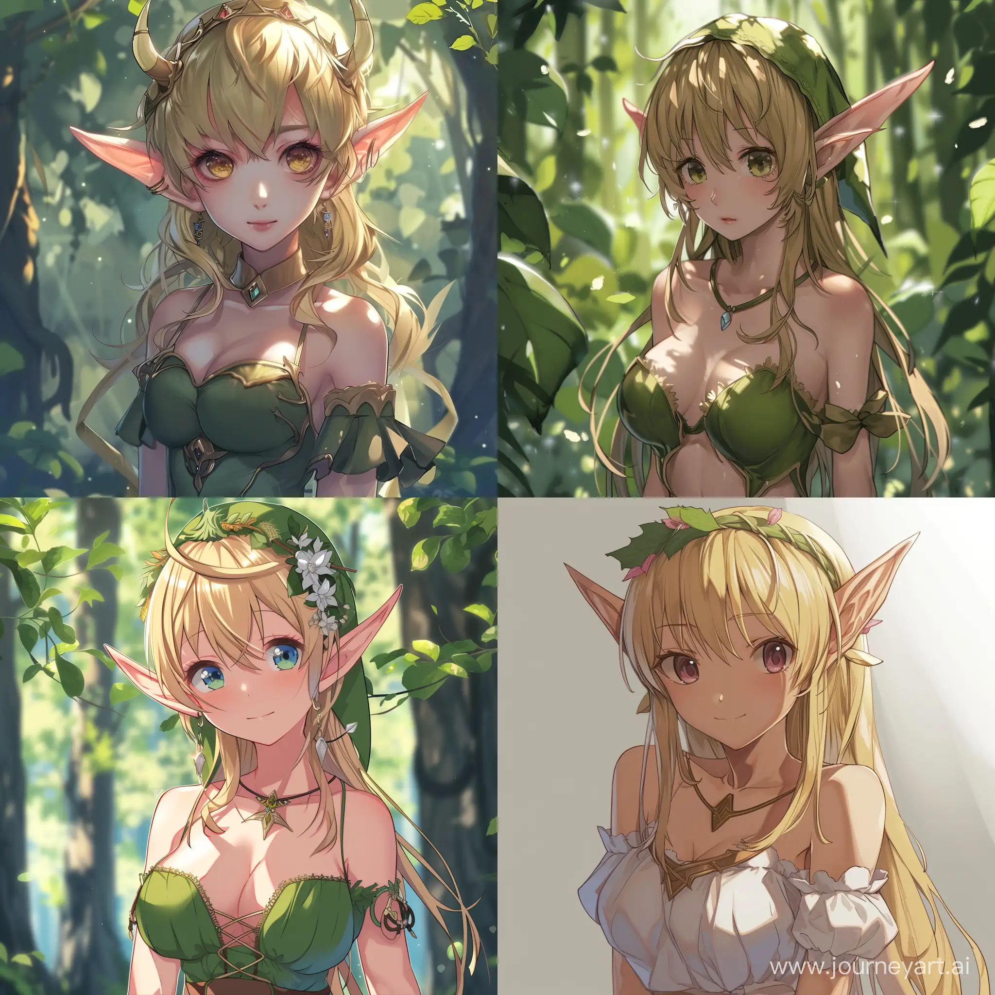  elf girl, anime style