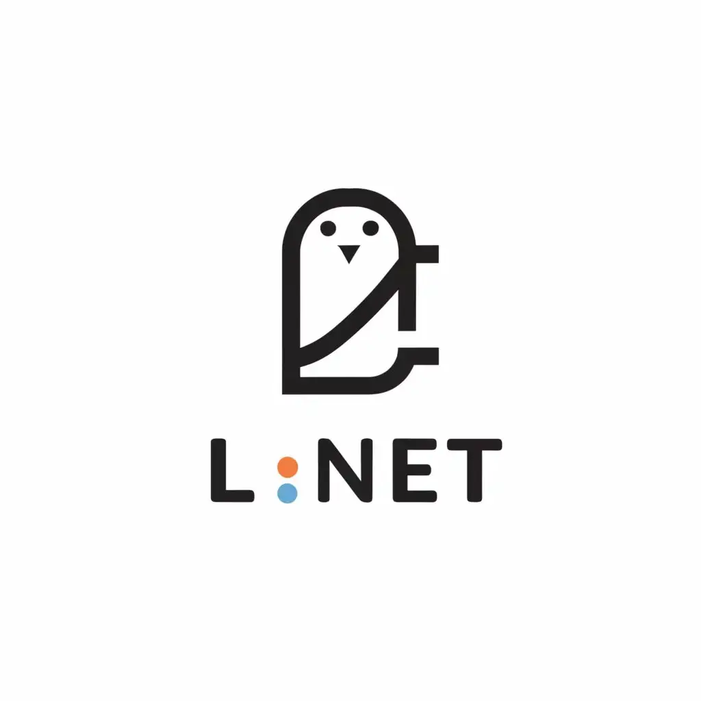 a logo design, with the text "LNET", main symbol: penguin, Minimalistic, be used in Technology industry, clear background, in 320 x 132