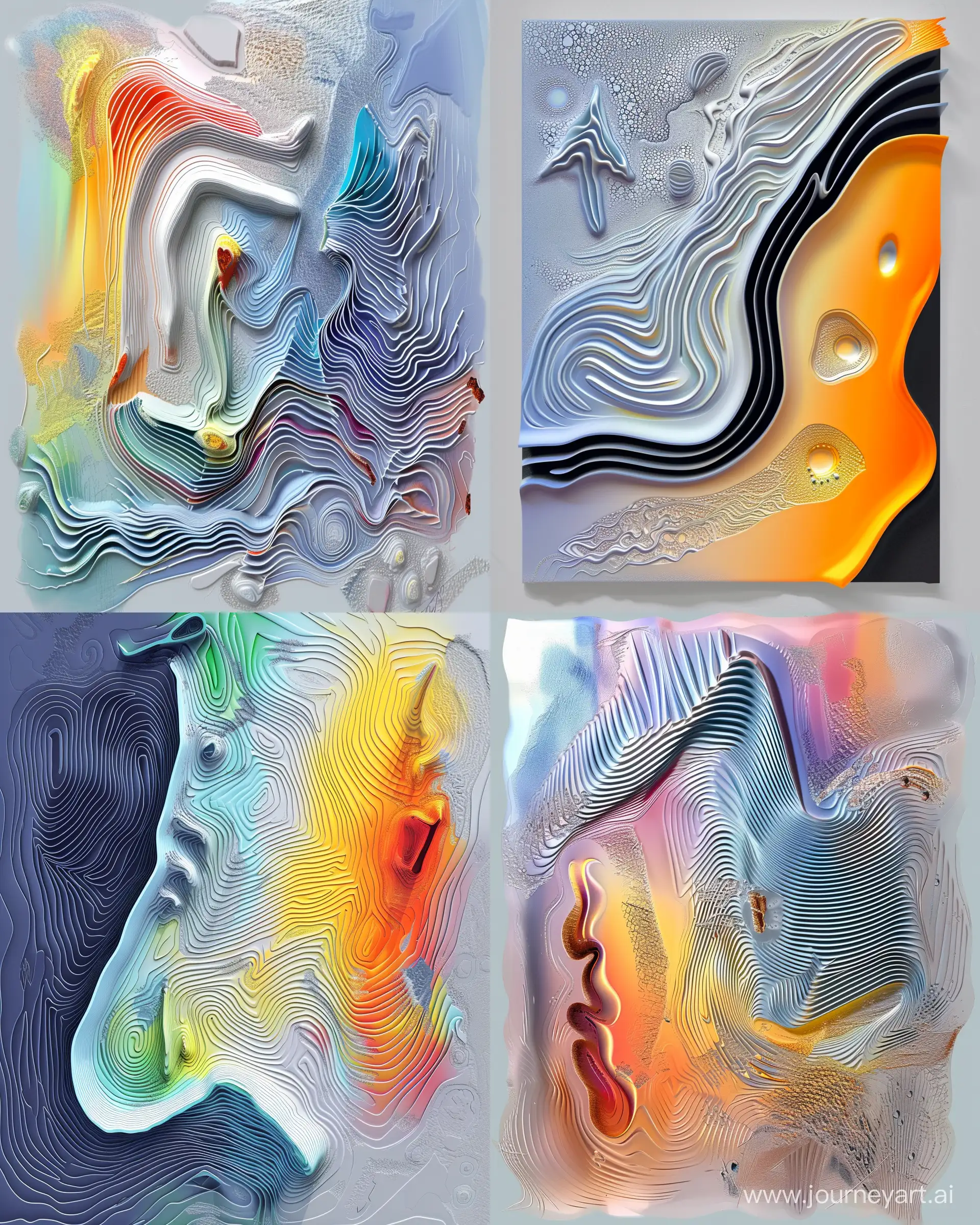 Vibrant-3D-Abstract-Painting-with-Wavy-Line-Technique