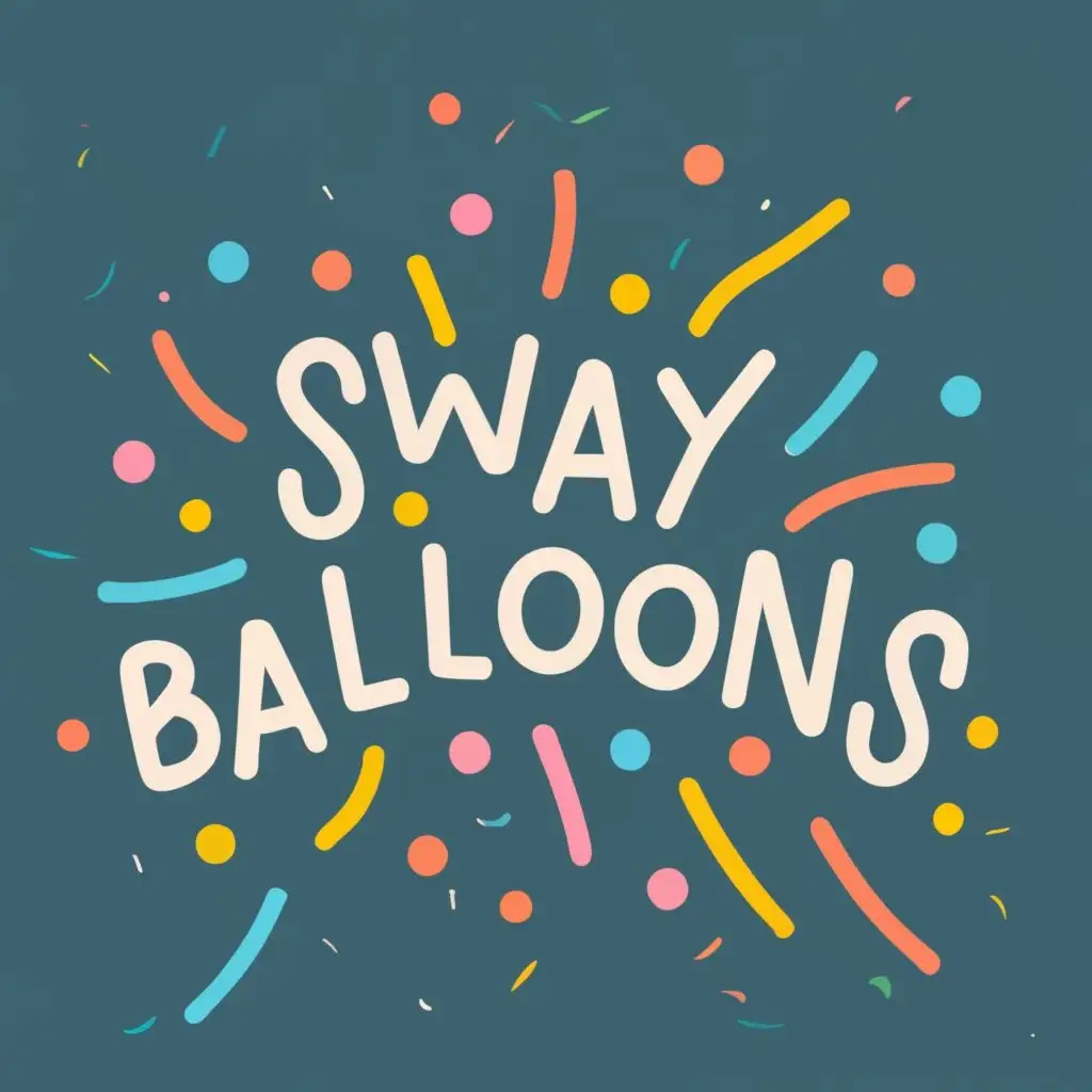 LOGO-Design-for-Sway-Balloons-Vibrant-Retail-Elegance-with-Balloons-and-Confetti