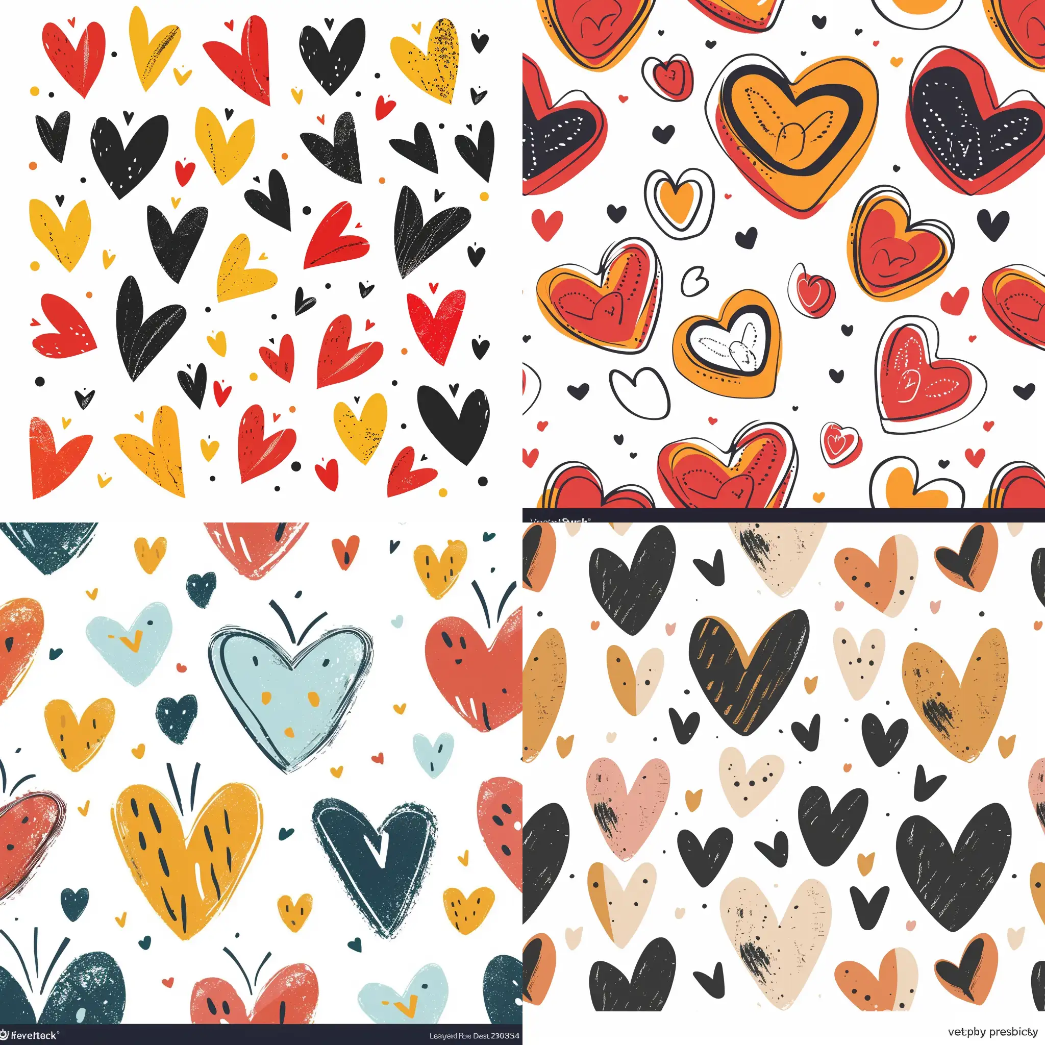 Abstract-Heart-Pattern-on-White-Background-Vector-Art