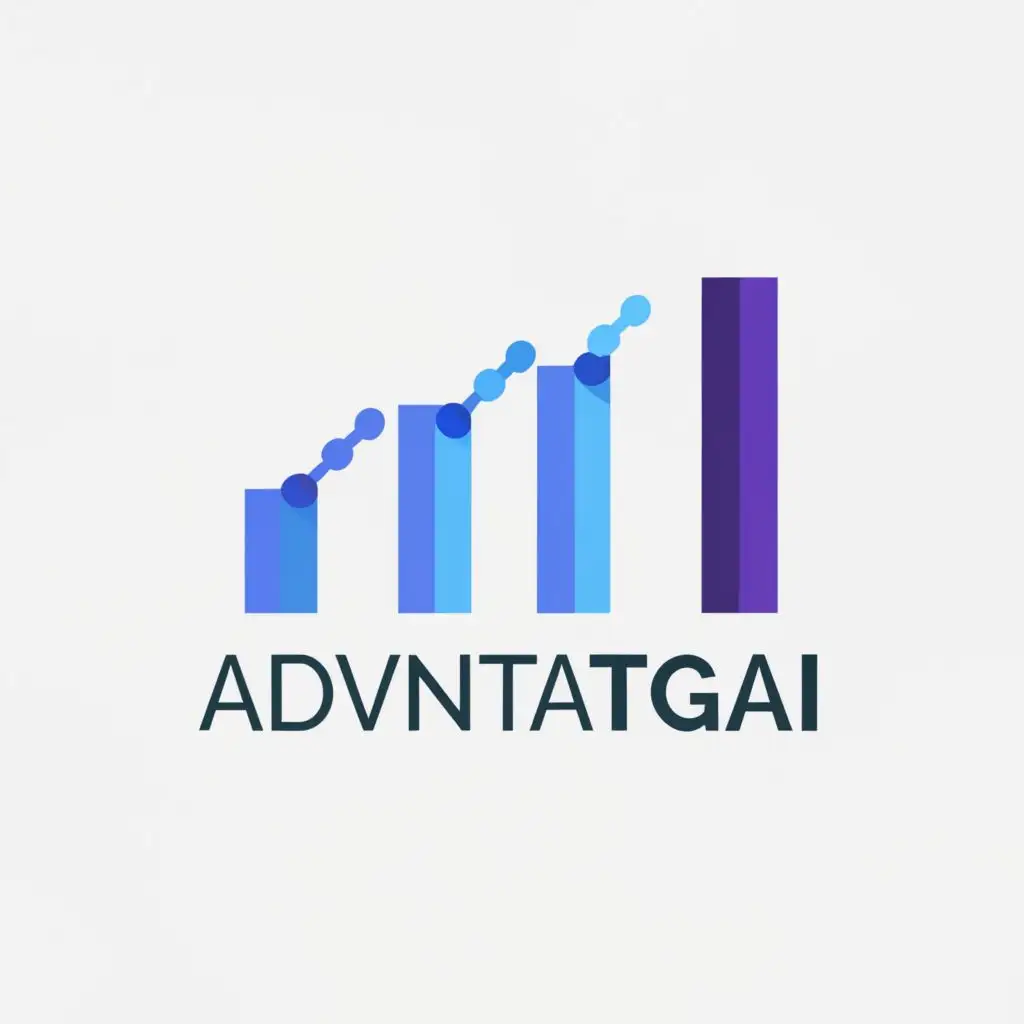 a logo design,with the text "AdVantageAI", main symbol:Bar graph,Moderate,clear background