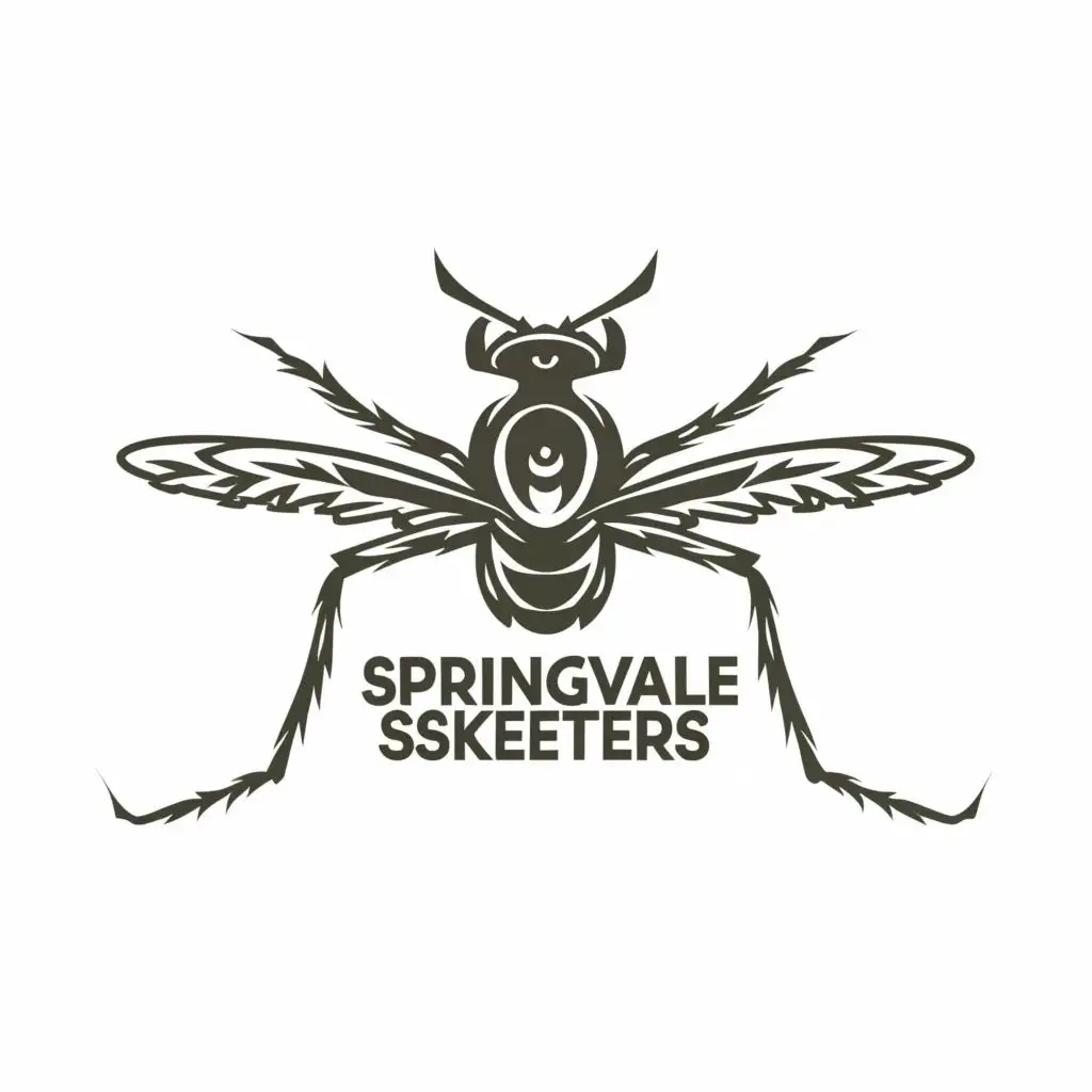 logo, Mosquito, with the text "Springvale Skeeters", typography, be used in Entertainment industry
