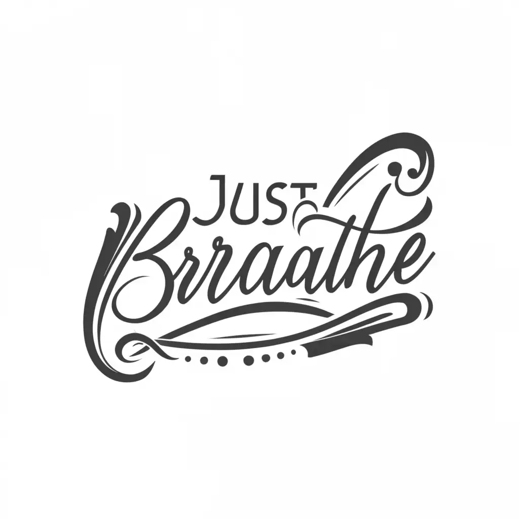 a logo design,with the text "just breathe", main symbol:semi colon,complex,be used in Beauty Spa industry,clear background