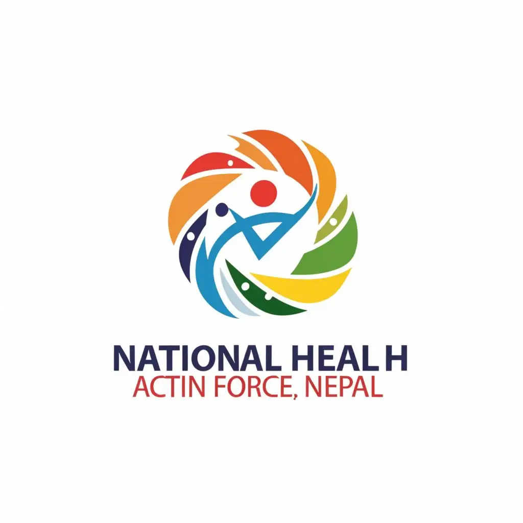 logo, Logo, with the text "NATIONAL HEALTH ACTION FORCE NEPAL", typography, be used in Nonprofit industry