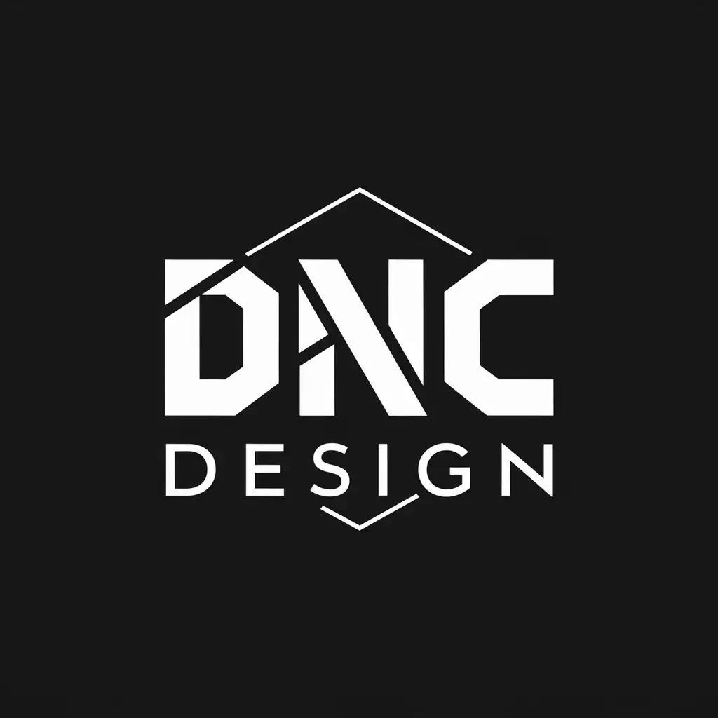 logo, geometric logo, chaser, with the text "DNC DESIGN", typography, be used in Technology industry