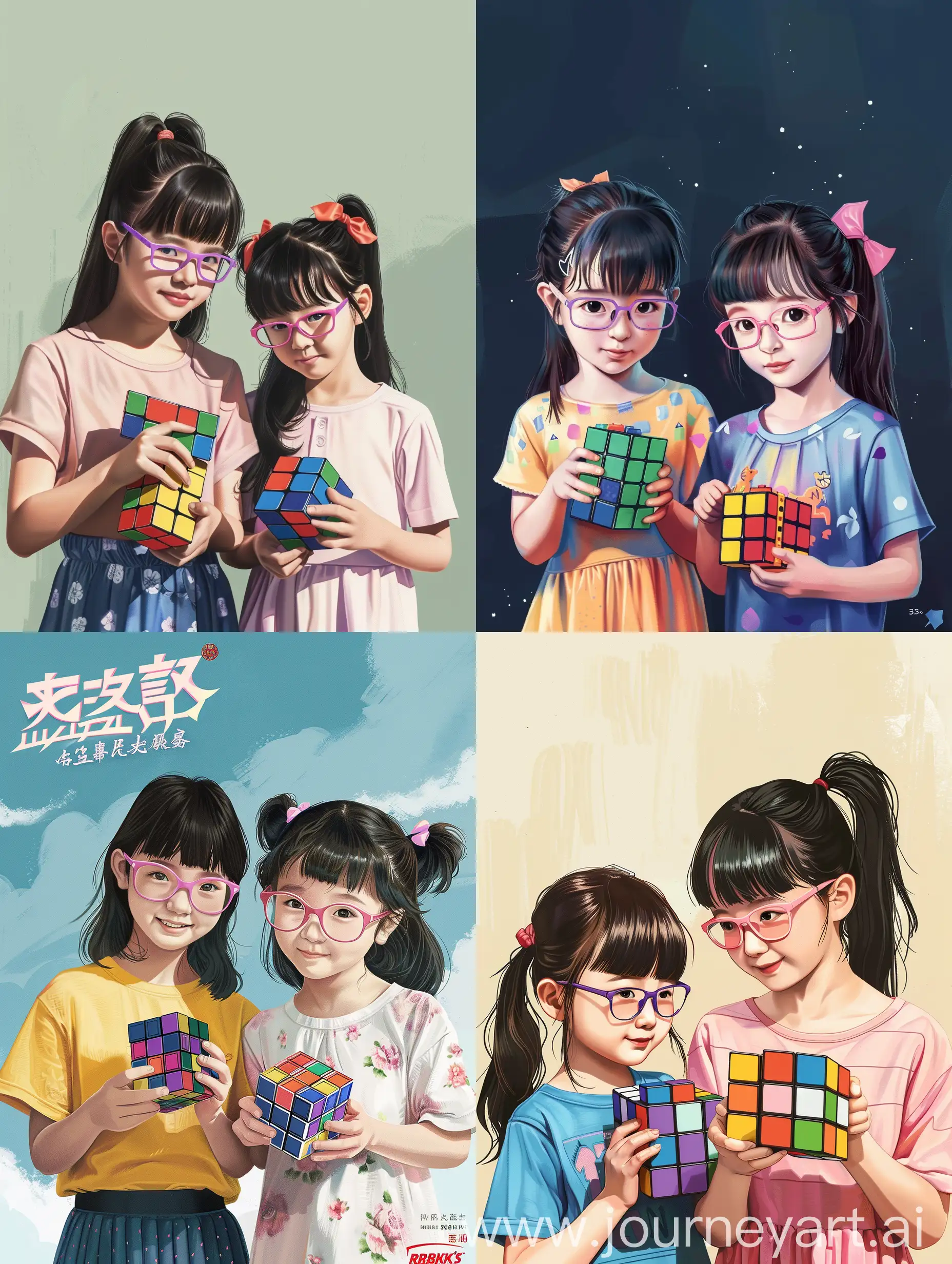 Chinese-Sisters-Representing-at-Rubiks-Cube-Championship