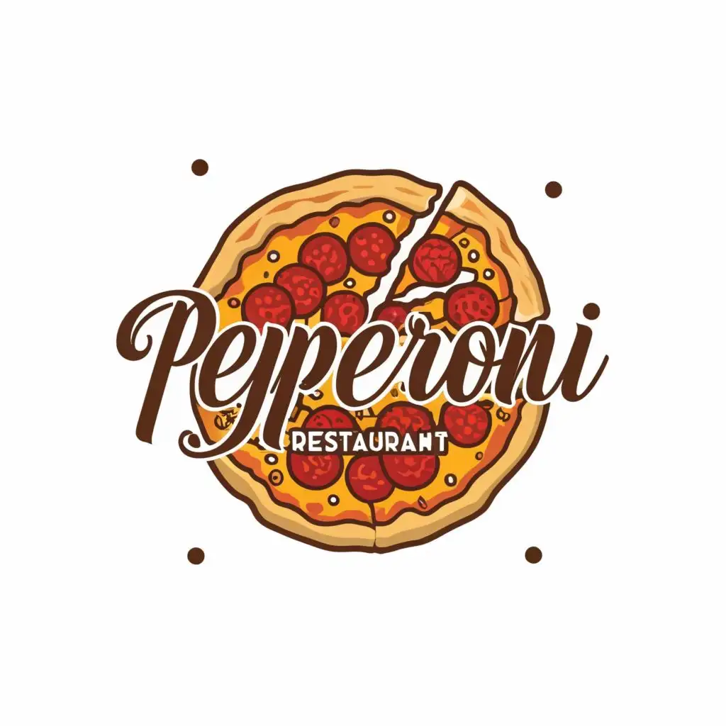 logo, Pizza, with the text "Pepperoni Restaurant", typography, be used in Restaurant industry