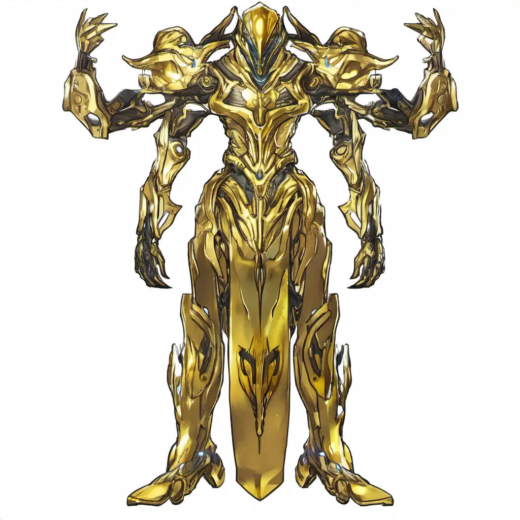 Golden Warframe Metallic Orokin Armor