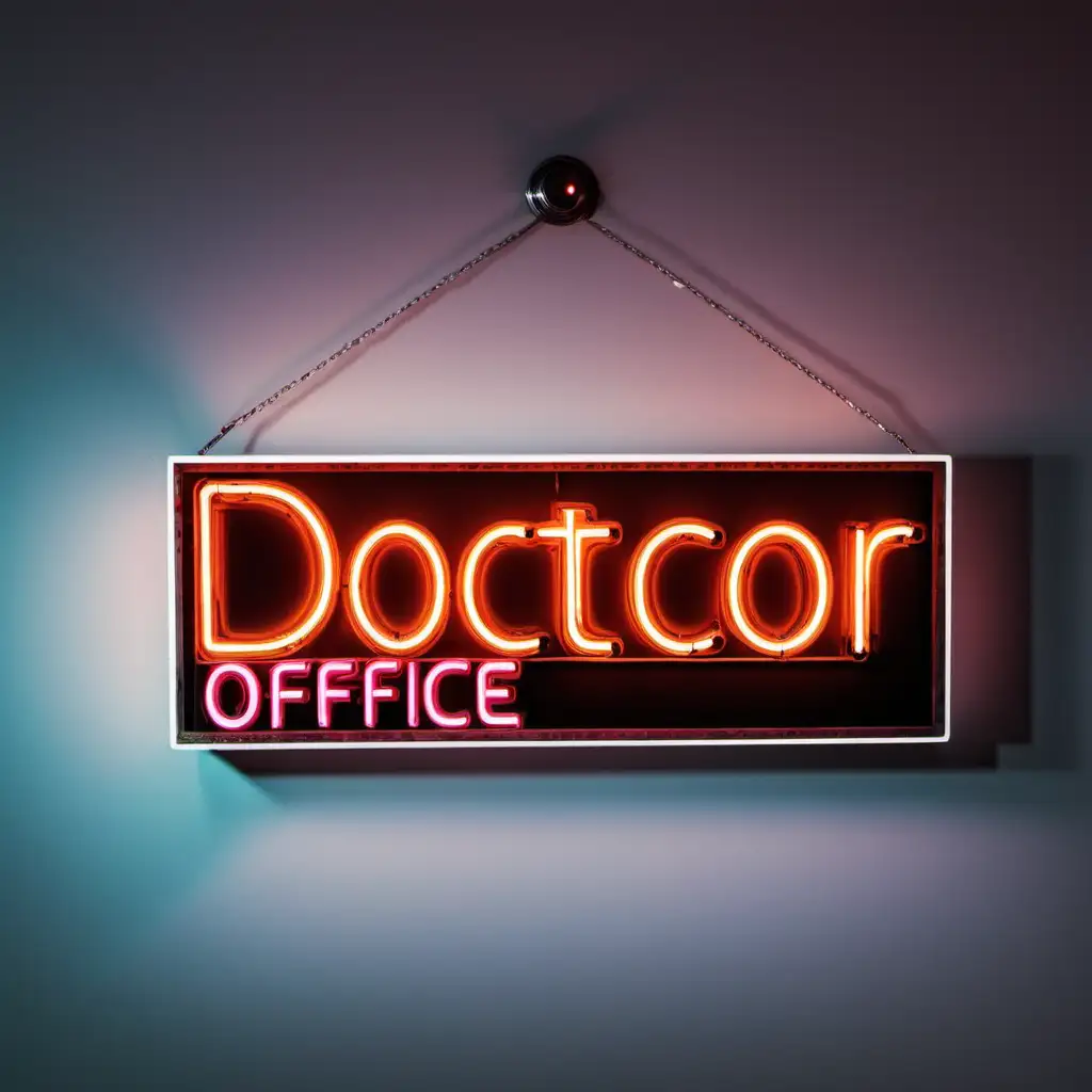 a sign that say Doctor Office , neon