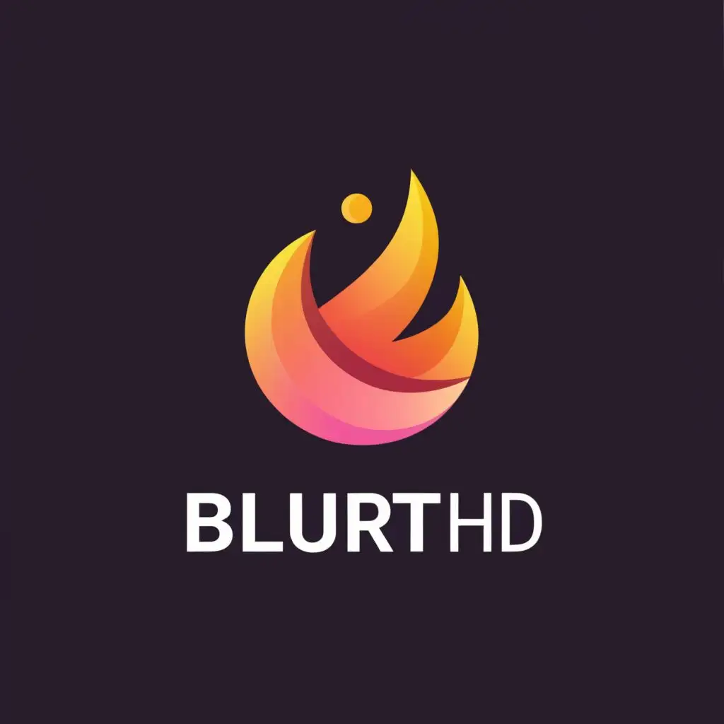 a logo design,with the text "Bluurt HD", main symbol:fire,Moderate,be used in Internet industry,clear background