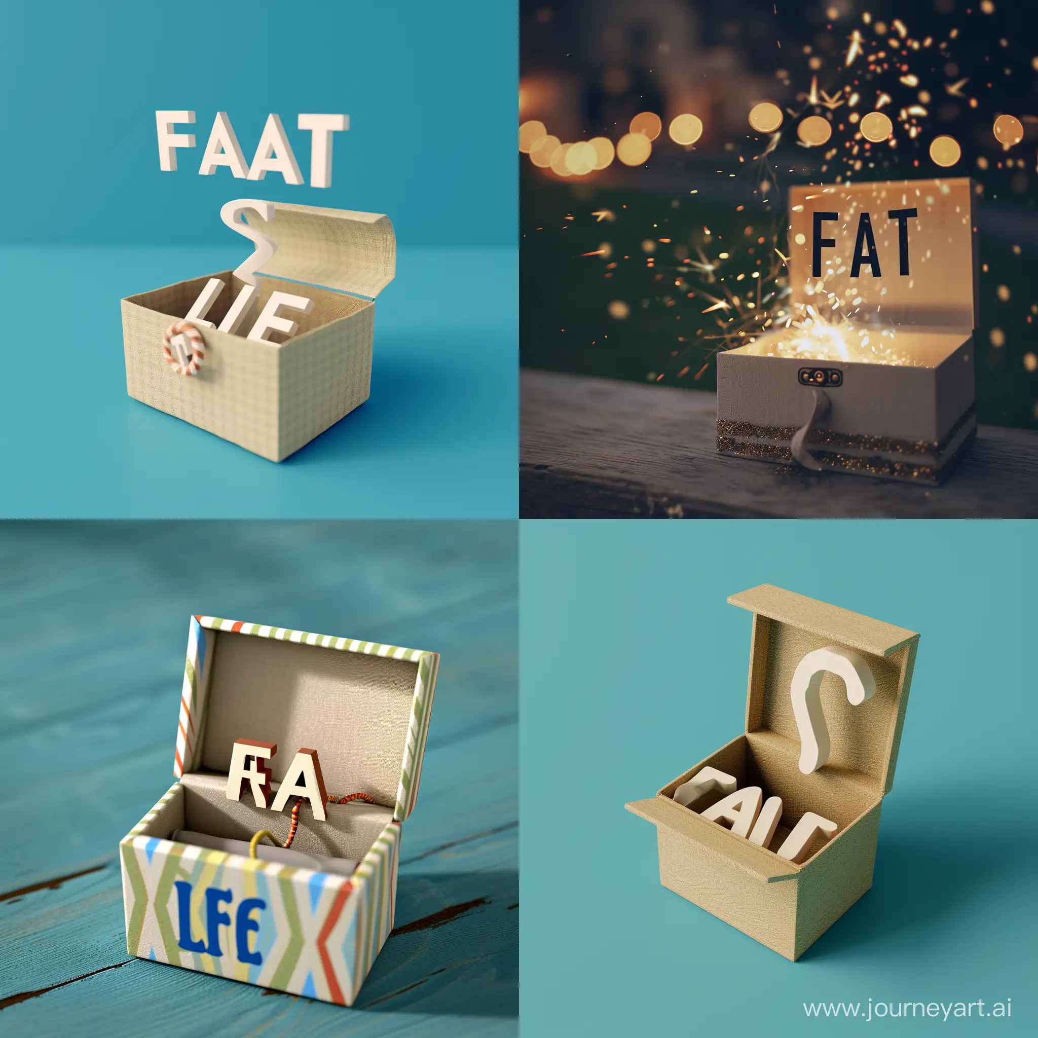 an open box with the word "fact" getting out from it imagine if the word life have a life