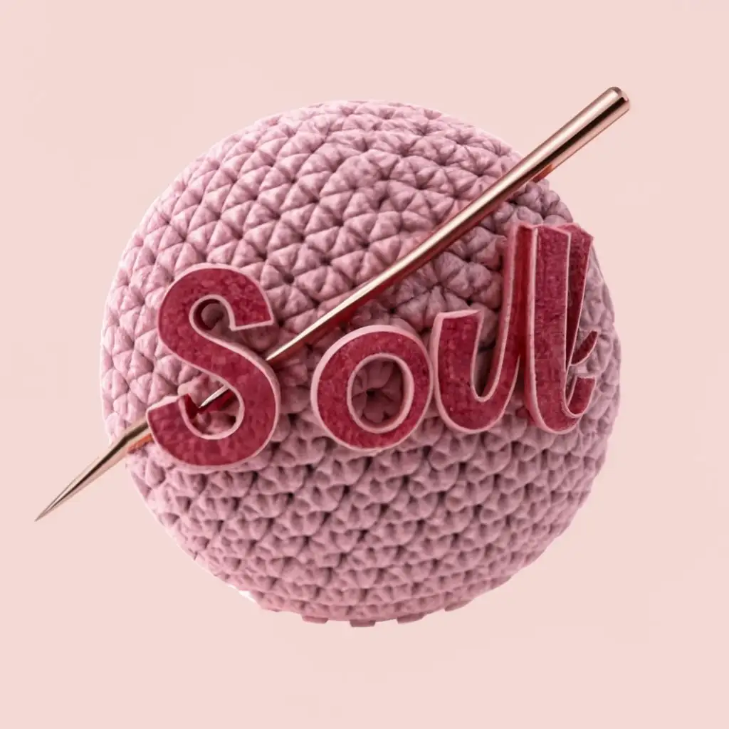 LOGO-Design-For-Soul-Pink-Crochet-Ball-Needle-Theme