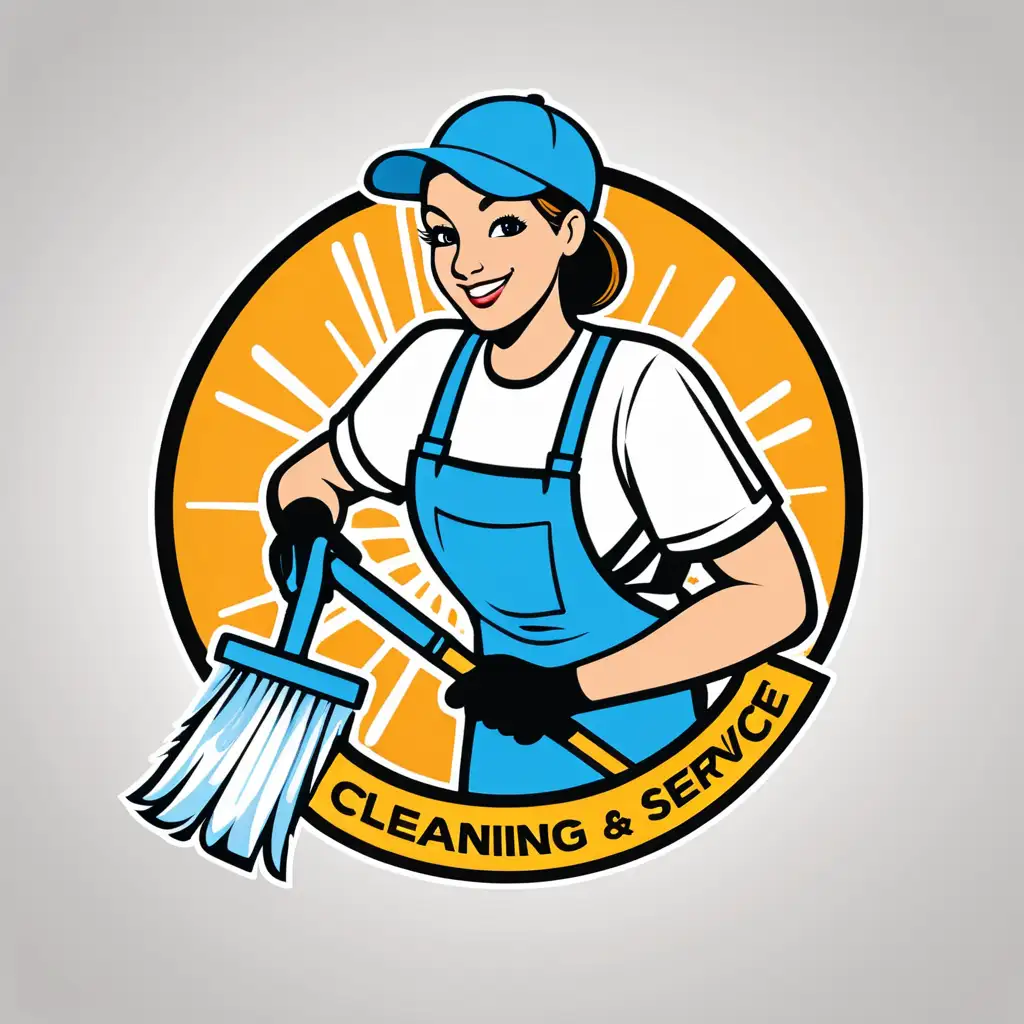 cleaning service logo  for commercial and residential  logo
