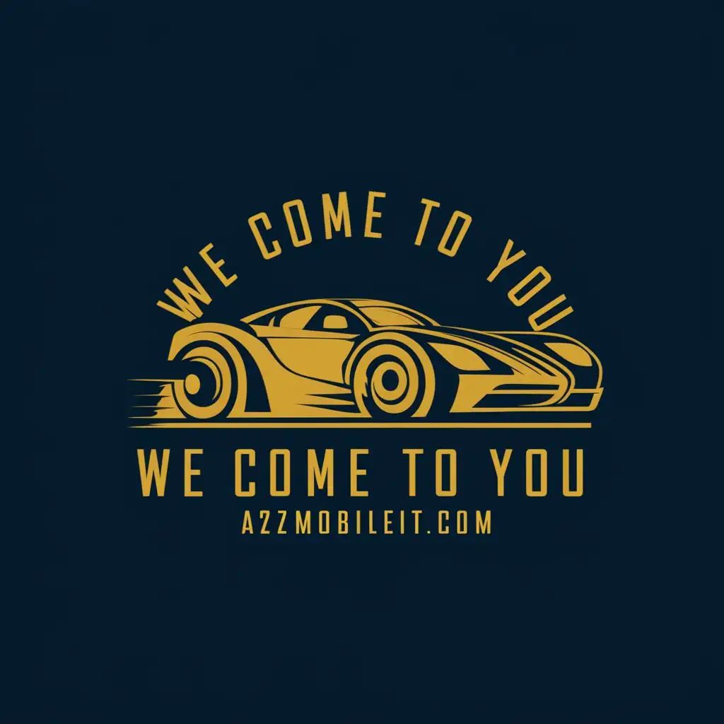 logo, FAST CAR "We Come To You", with the text "A2ZMOBILEIT.COM", typography, be used in Technology industry