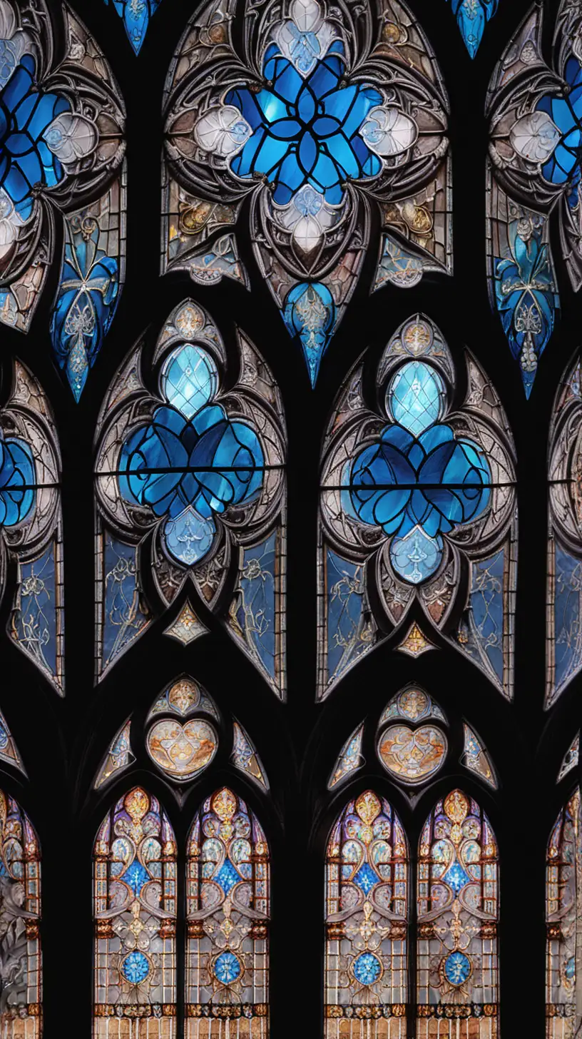 ongoing pattern of stained glass, gothic