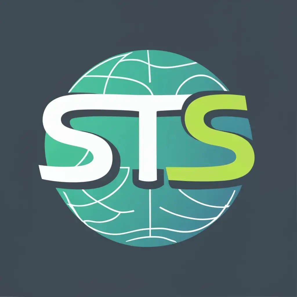 logo, global, tech, with the text "STS Global 24/7", typography, be used in Technology industry