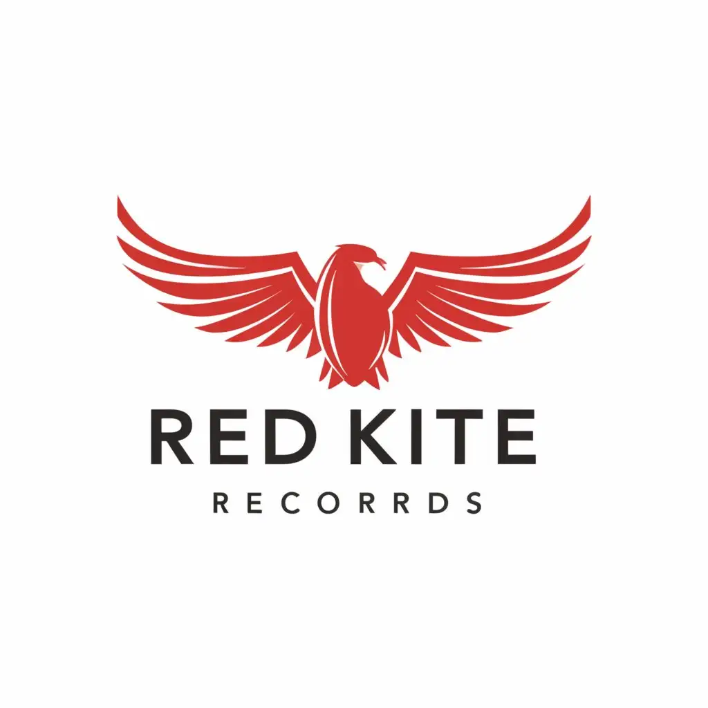 a logo design,with the text "Red Kite Records", main symbol:Red Kite bird,Moderate,clear background