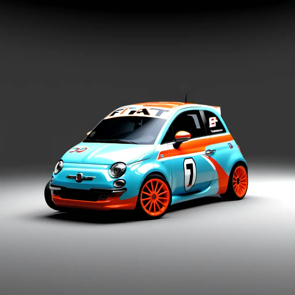 Fiat 500 with F1Inspired Gulf Design