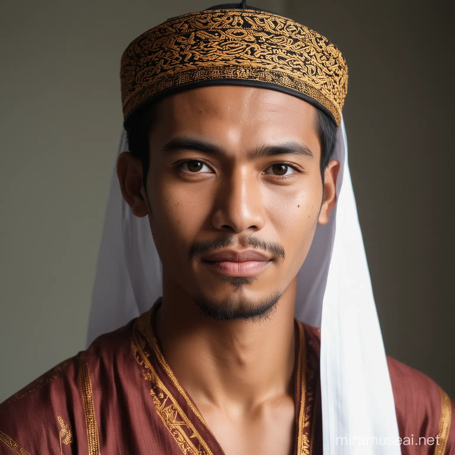 Traditional Malay Man in Cultural Attire