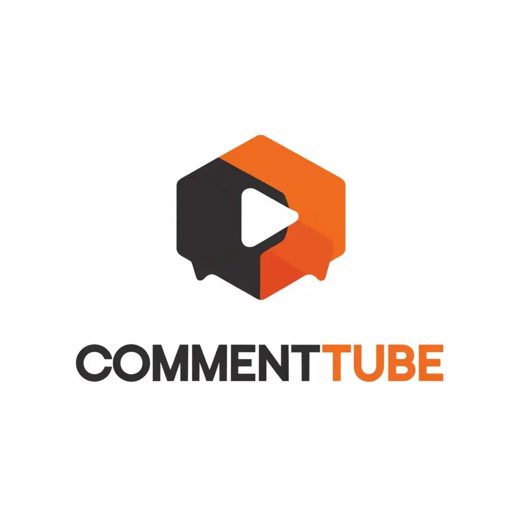 a logo design,with the text "CommentTube", main symbol:YouTube,Moderate,clear background