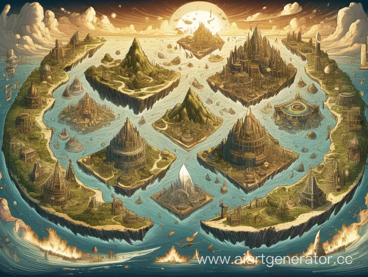 Vibrant-Elemental-Islands-Artwork