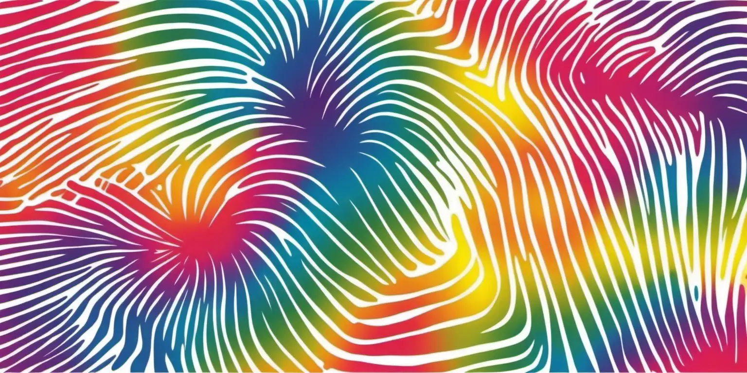 Colorful Tie Dye Background with Cartoon Vector Graphics