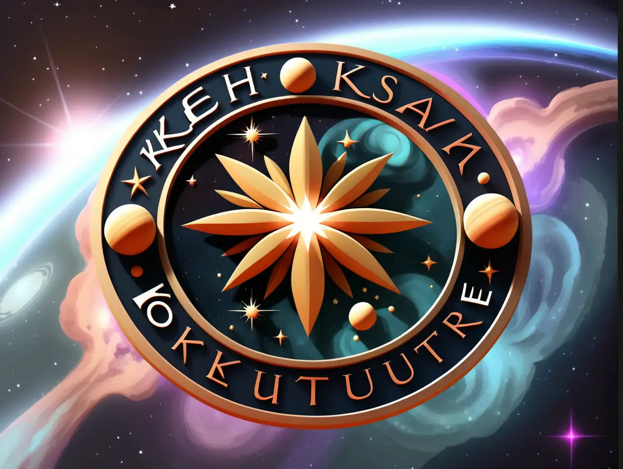 Generate a celestial logo,with my brand name, Kehkashan Koture