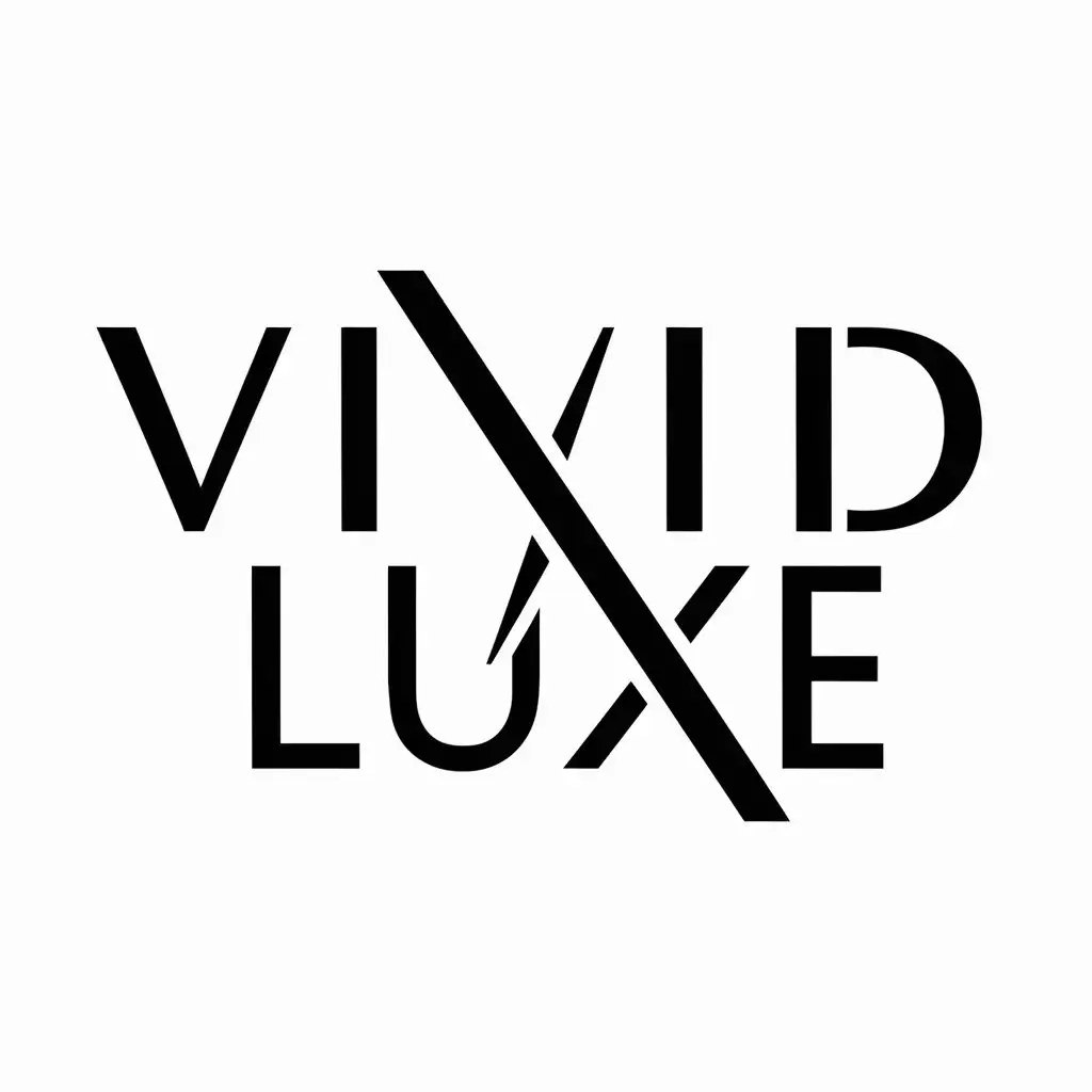 make a modern, simple just text logo for jewelry company named "Vivid Luxe"