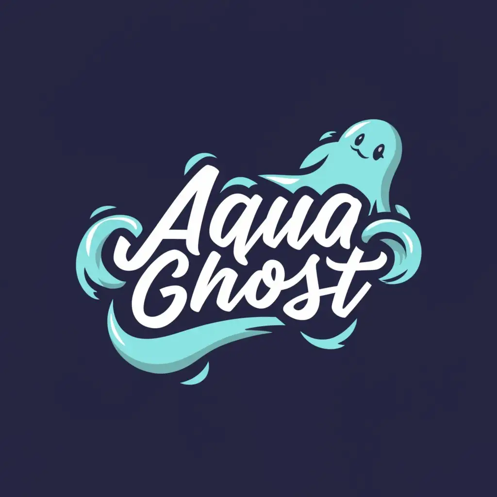 a logo design,with the text "Aqua Ghost", main symbol:Ghost,Moderate,be used in Retail industry,clear background