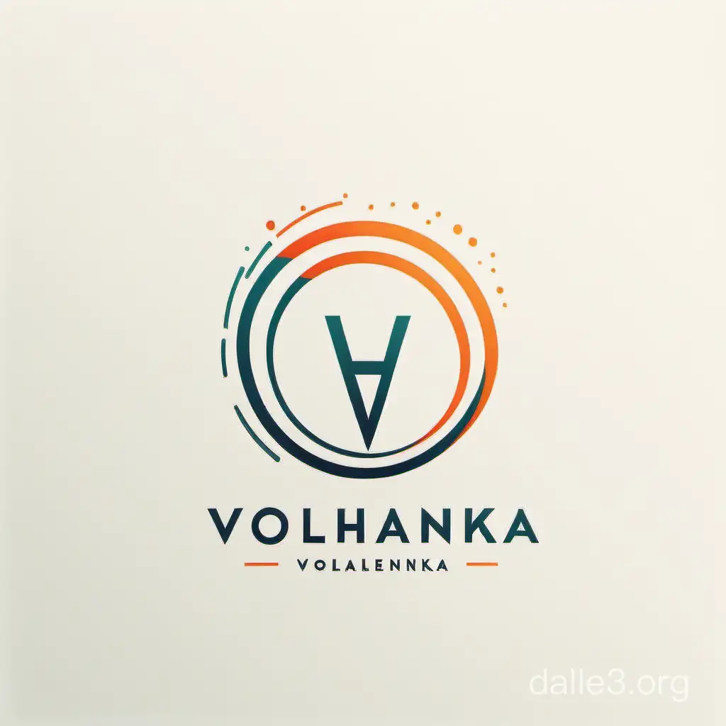 A modern logo design, incorporating the name of the author: Volha Harlenka