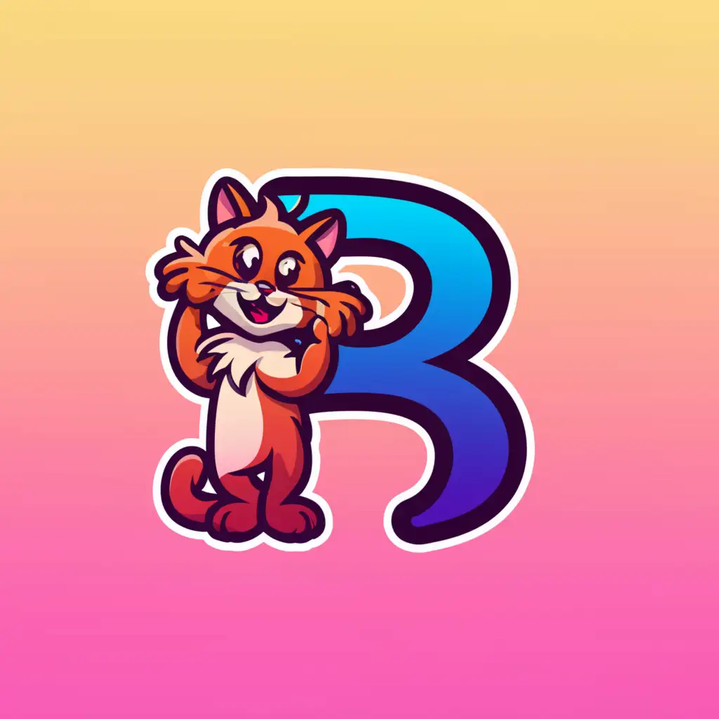 a logo design,with the text "R", main symbol:CAT,Moderate,be used in Entertainment industry,clear background