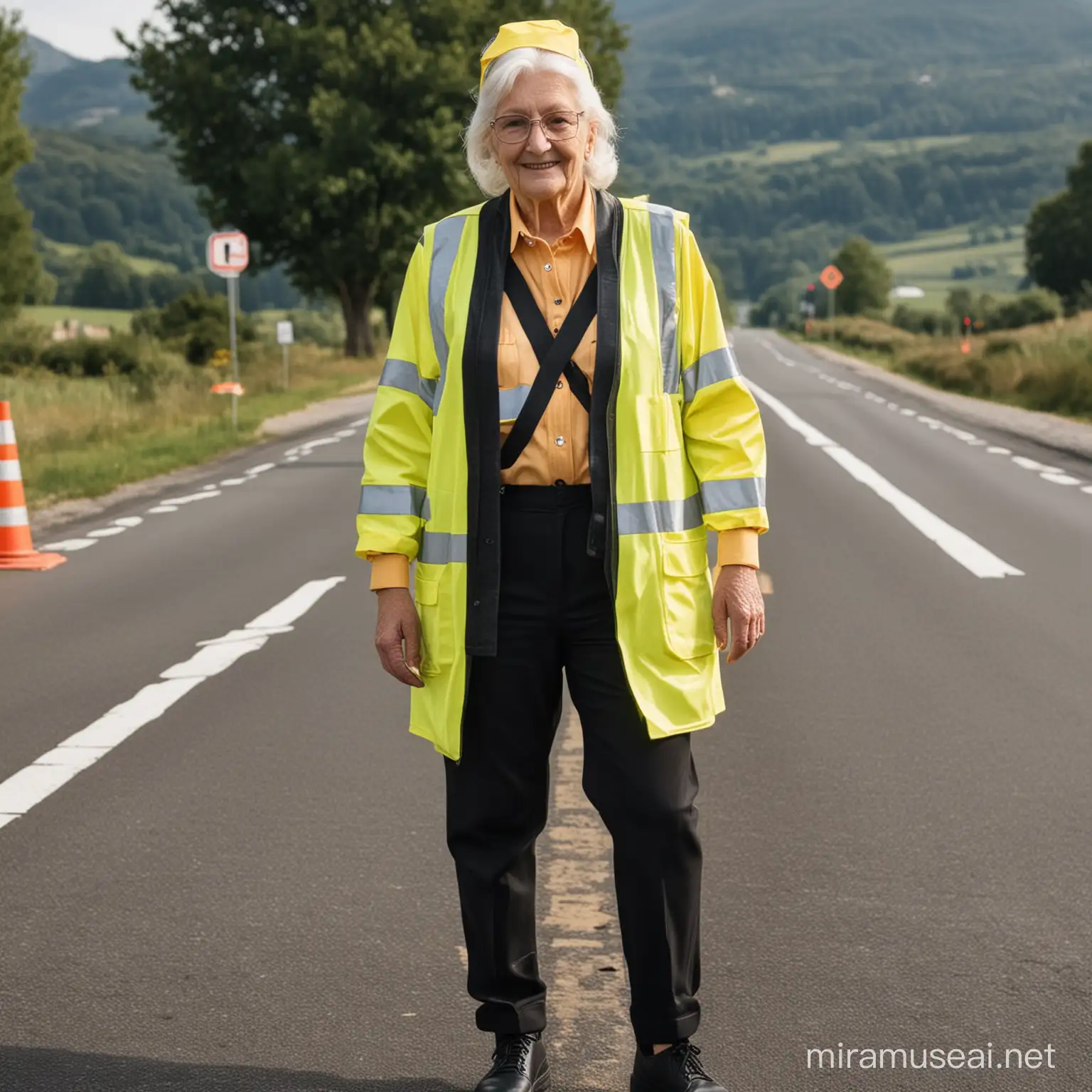 Reflective Garment for Elderly Road Crossing Safety Assistance