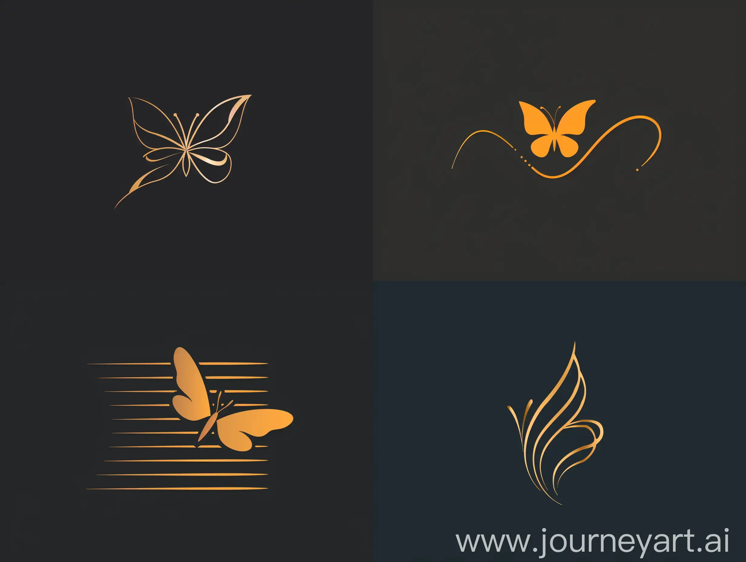 Elegant-Calligraphic-Logo-with-Butterfly-Accent-in-Minimalistic-Style