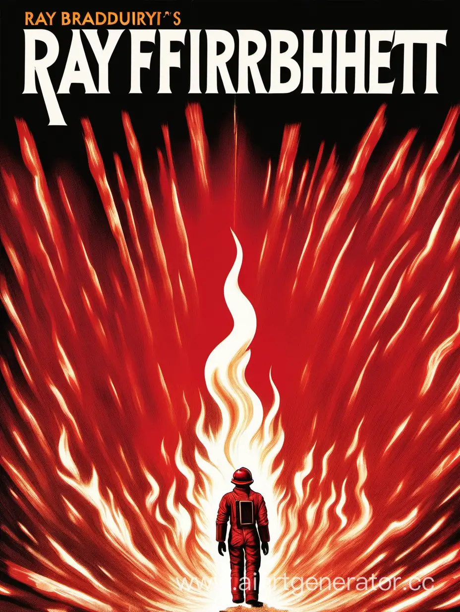 обложка для романа
Рэя Брэдбери "451 градус по
Фаренгейту", выполненная в
красных оттенках с огнём и спичками