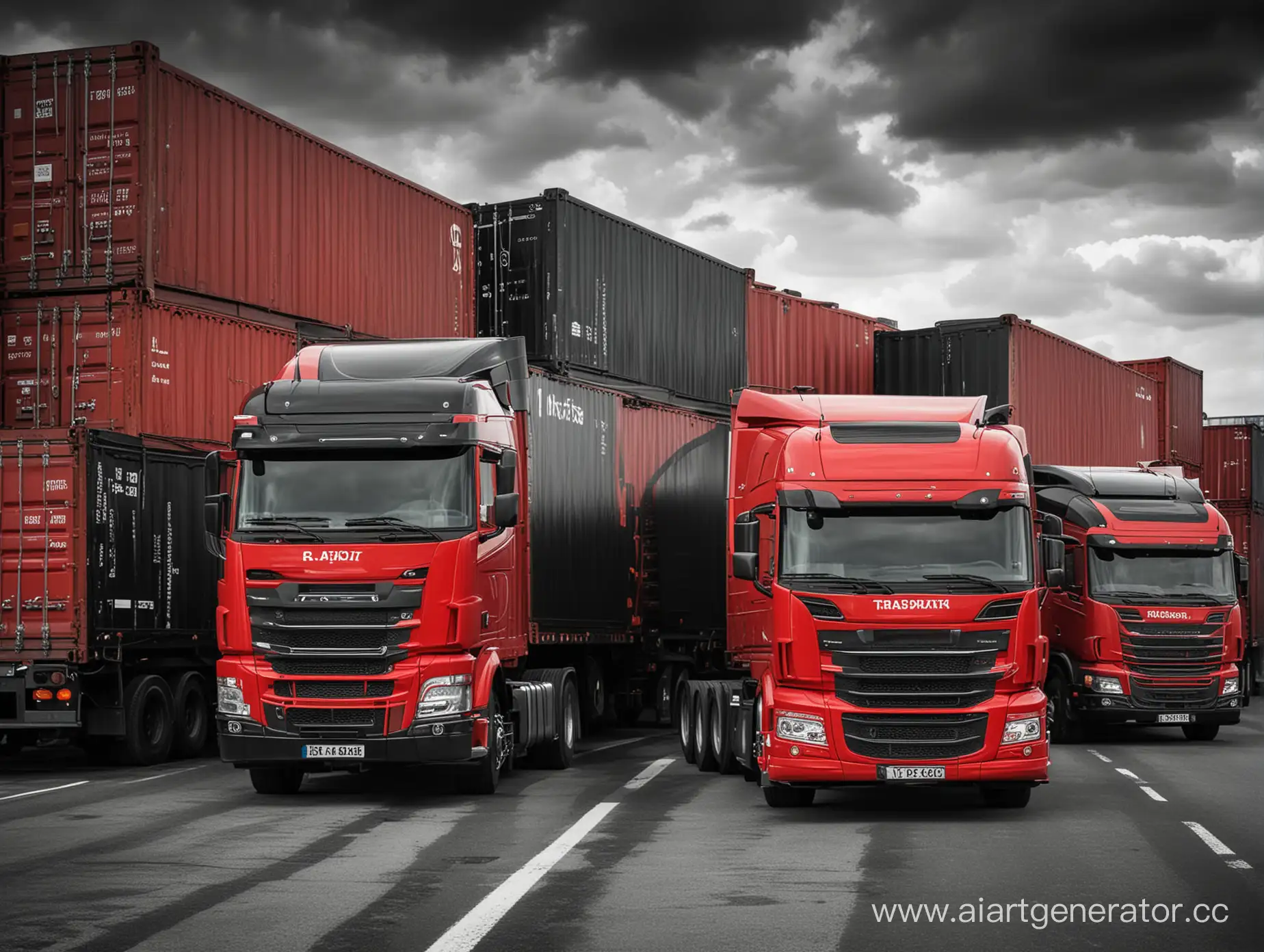 Red-and-Black-Themed-Freight-Transportation-Scene