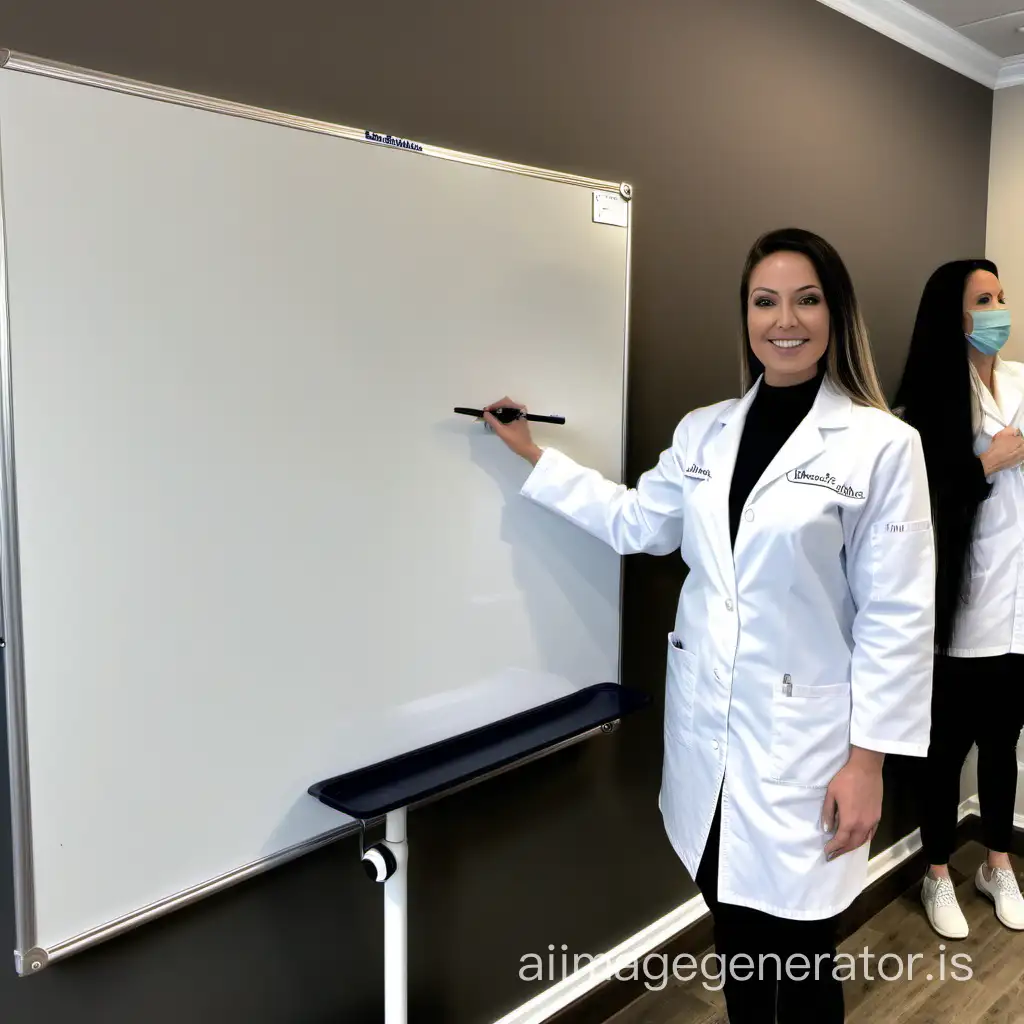 Estheticians-Planning-Skin-Treatments-in-Whiteboard-Session