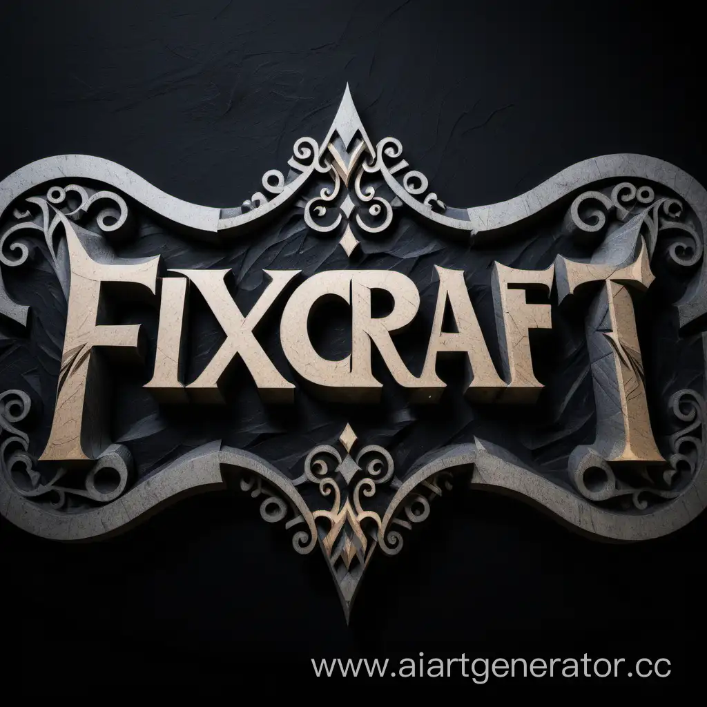 Inscription-Fixcraft-Elegant-Typography-on-a-Mysterious-Black-Background