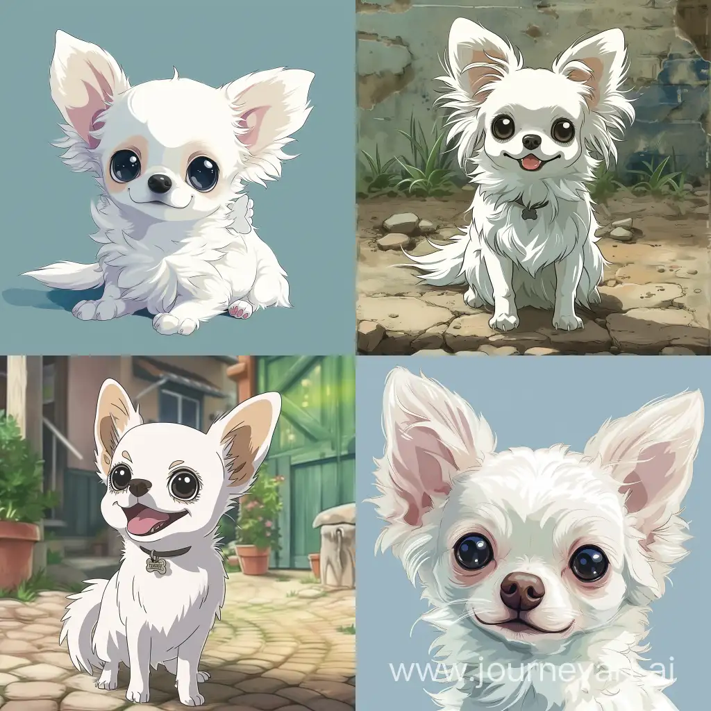 Anime-Style-White-Chihuahua-Portrait