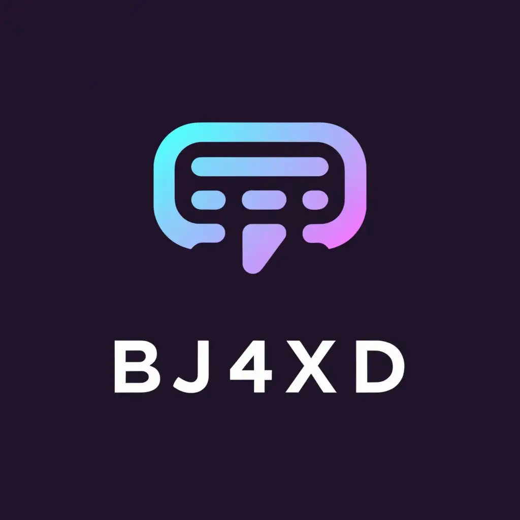 a logo design,with the text "bj4xd", main symbol:chatrooms,complex,be used in Technology industry,clear background